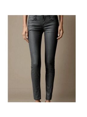 Burberry westbourne Coated Skinny Jeans in Khaki Brown